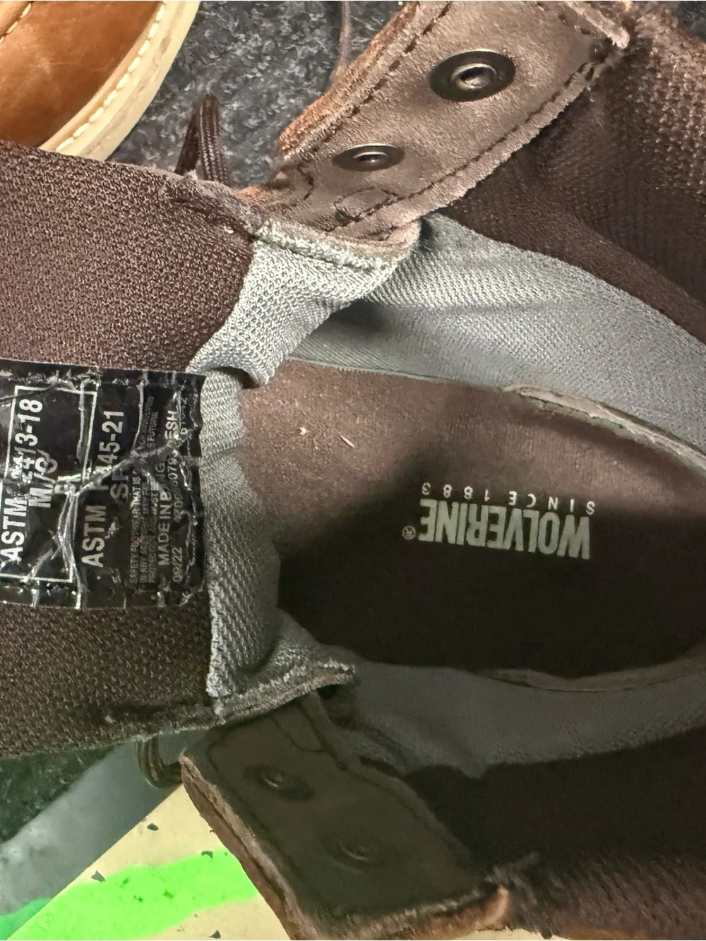 Wolverine composite toe work boot